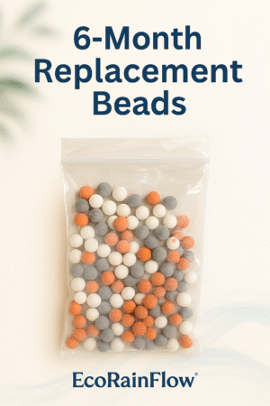 EcoRainFlow™ Replacement Filter Beads – Anion & Ceramic Mineral Stone Refill (6-Month Pack)