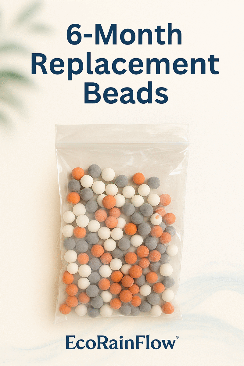 EcoRainFlow™ Replacement Filter Beads – Anion & Ceramic Mineral Stone Refill (6-Month Pack)